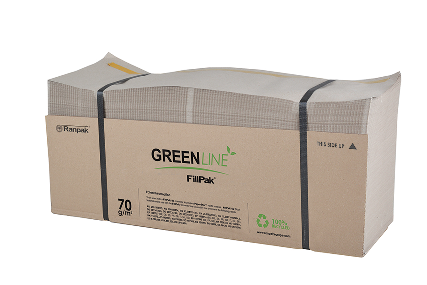FillPak TT-Papier Greenline, 70 g/m² | 380 mm x 360 lfm. per Stapel | FillPak TT-Papier Greenline, 70 g/m² | 380 mm x 360 lfm. per Stapel | PAL = 96 Stk.
